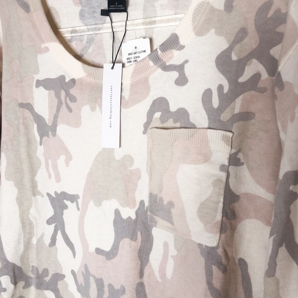 Sanctuary camo one pocket sweater NWT - Picture 5 of 7